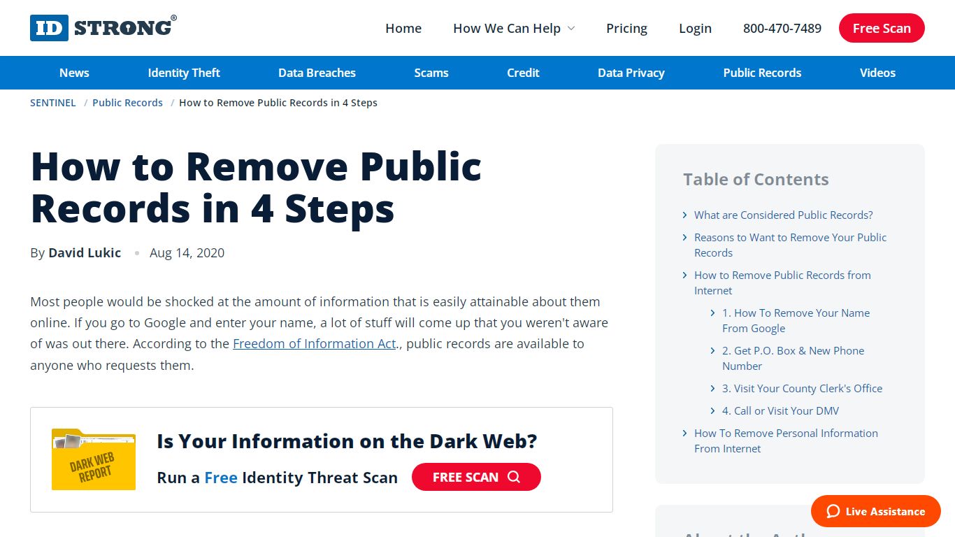 How to Remove Public Records from Internet - IDStrong